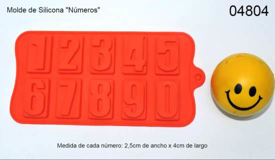 Imagen de MOLDE DE SILICONA "NUMEROS" 1.25